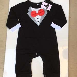 New baby kit boy cotton gentleman jumpsuit